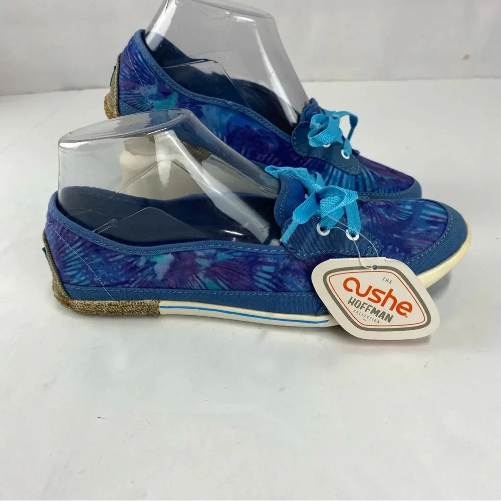 Cushe Womens 6 Hoffman Collection Ropewalk Blue Blue Watercolor Flats